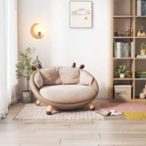 Small children's sofa with deer design, perfect for kids' rooms and play areas main product image